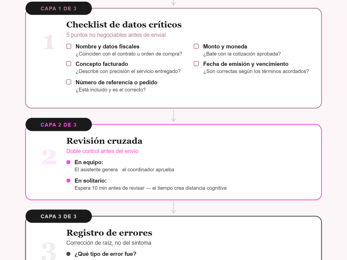 Cómo reducir errores de facturación en un 90%: el sistema paso a paso que uso con mis&nbsp;clientes
